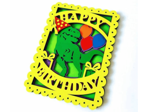 3D SVG Shapes: Dinosaur Birthday Card Review