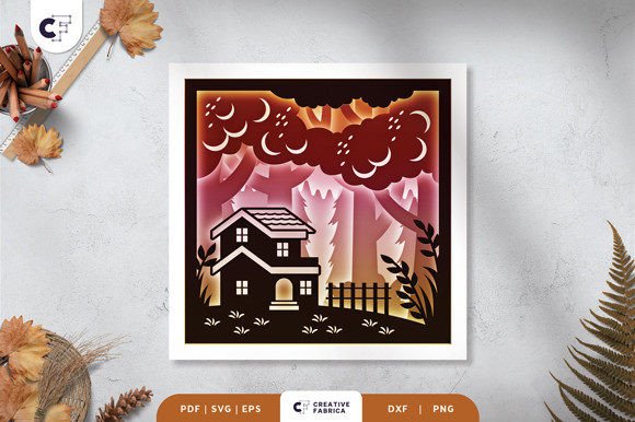 Autumn Home 3D Shadow Box: A Fall 3D SVG Review