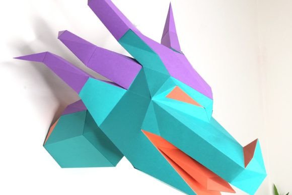 Dragon Head Paper Sculpture: 3D SVG Animals Review