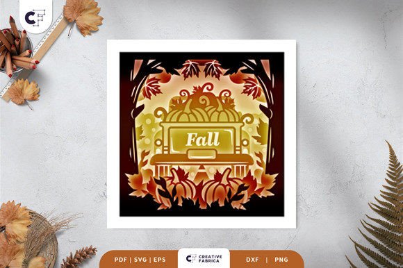Fall Truck SVG 3D Shadow Box Review