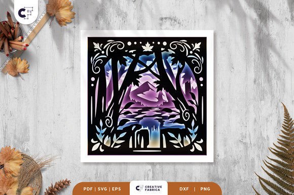 Fall Wet Woodland 3D Shadow Box: A 3D SVG Review