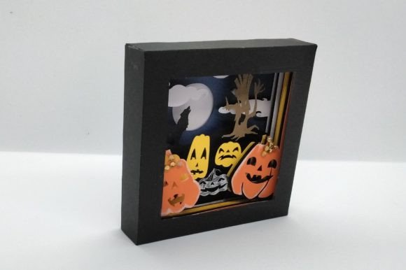 Halloween Pumpkins Shadow Box: 3D SVG Review