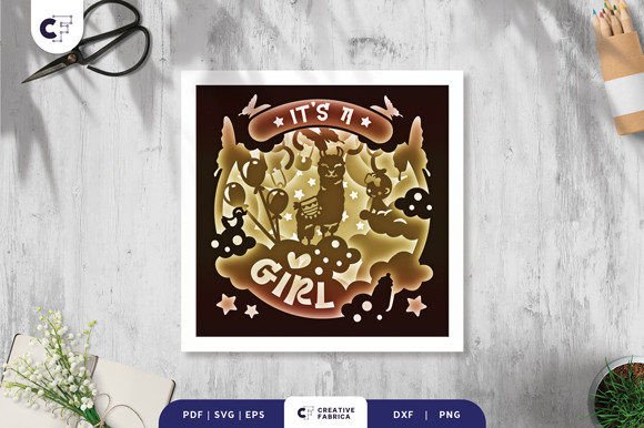 Llama Baby Shower 3D Shadow Box: A 3D SVG Review
