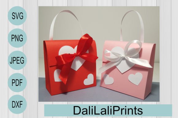 Love Me Laura Handbag Box Template 3D SVG Shapes