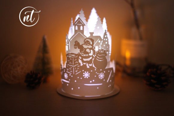 Paper Lantern Santa Claus SVG: 3D Christmas Review