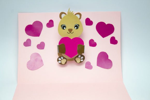 Pop-up Card - Bear and Hearts: A Designer Review