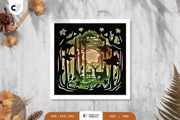 Reindeer in a Fall Forest 3D SVG Review