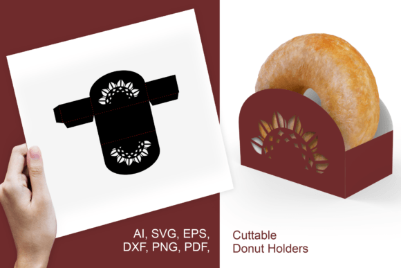 Sunflower Cuttable Donut Holder Template: 3D SVG Shapes Review