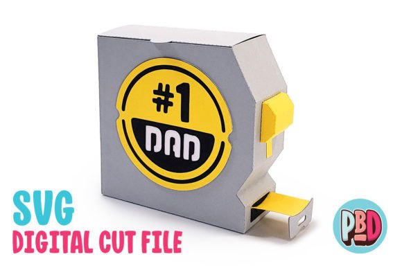 Tape Measure Treat Box Fathers Day 3D SVG Review