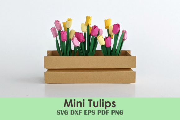 Tulip Garden Box Papercraft Template: 3D SVG & Paper Flowers Review