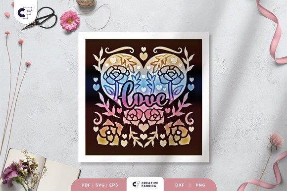 Valentine's Heart SVG 3D Shadow Box Review